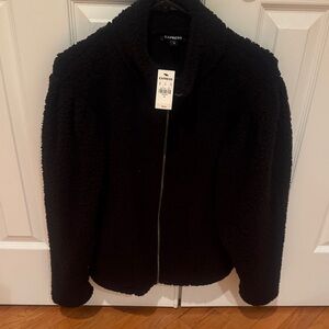 Express Women's Cozy Black Teddy Jacket